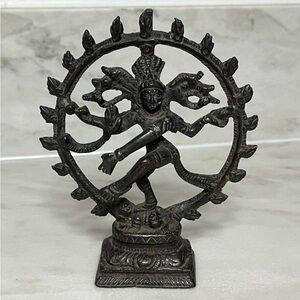 Vintage Bronze Nataraja Dancing Shiva Hindu Statue